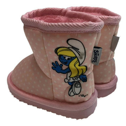 THE SMURFS Kids Childrens UGG Boots Shoes Warm Winter Official Licensed