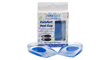 TRIMSOLE Mens Comfort Heel Cup Silicone Gel Pad Cushion Insoles Inserts  (1 Pair)