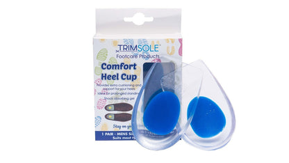 TRIMSOLE Mens Comfort Heel Cup Silicone Gel Pad Cushion Insoles Inserts  (1 Pair)