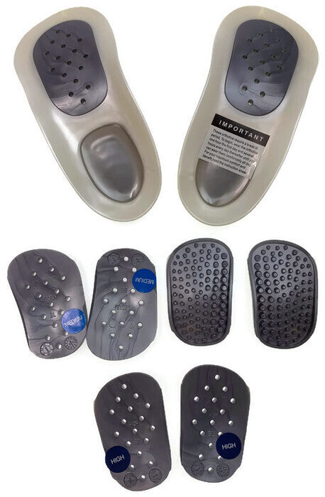 WALKFIT ORTHOTICS Insoles Walk Fit Foot Feet Support PLATINUM SILVER